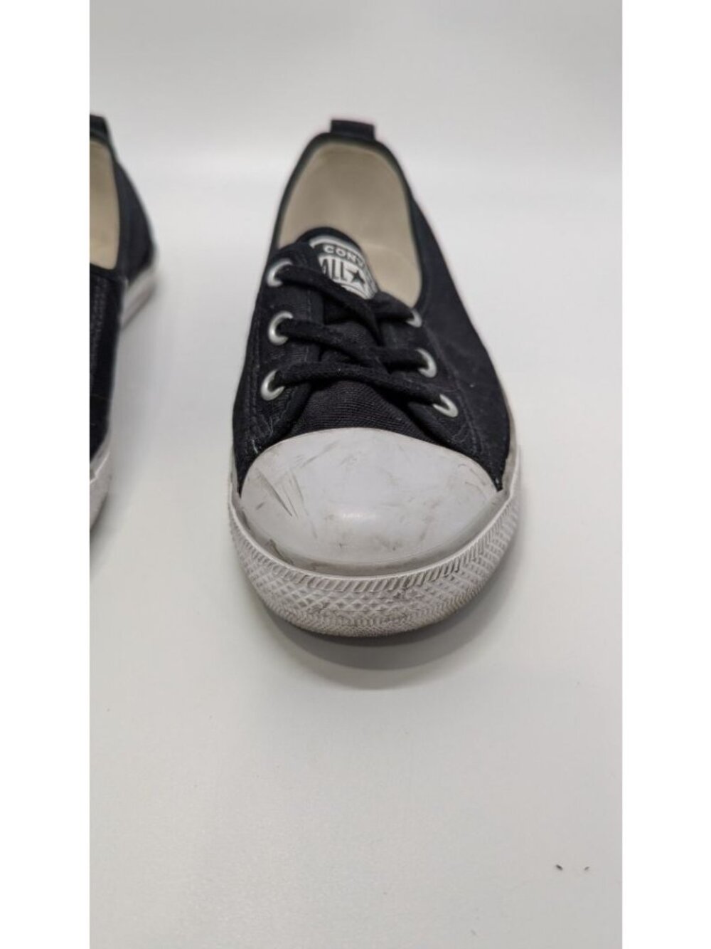 Converse All-Star Black Striped Ballet Lace Sneakers - Picture 6 of 8
